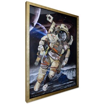 ADM - Tableau collage 3D 'Astronaute' - Multicolore - 90 x 65 x 4 cm 7