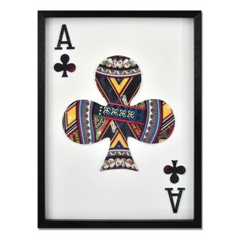 ADM - Photo collage 3D 'Ace of Clubs' - Multicolore - 60 x 45 x 3 cm 6