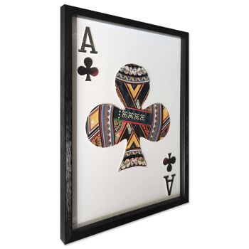 ADM - Photo collage 3D 'Ace of Clubs' - Multicolore - 60 x 45 x 3 cm 7