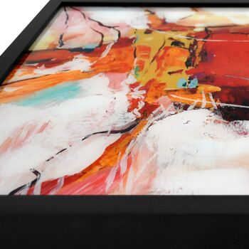 ADM - Peinture 'abstraite' sur plexiglas - Couleur rose - 64 x 64 x 4 cm 7
