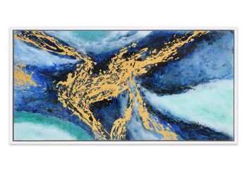 ADM - Peinture 'abstraite' sur plexiglas - Couleur bleue - 64 x 124 x 4 cm 4