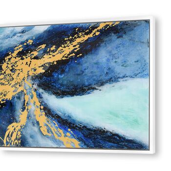 ADM - Peinture 'abstraite' sur plexiglas - Couleur bleue - 64 x 124 x 4 cm 5