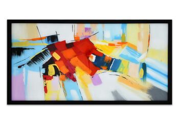 ADM - Peinture 'abstraite' sur plexiglas - Multicolore2 - 64 x 124 x 4 cm 5