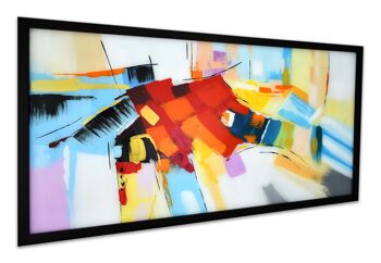 ADM - Peinture 'abstraite' sur plexiglas - Multicolore2 - 64 x 124 x 4 cm 2