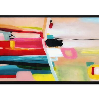 ADM - 'Abstract' painting on plexiglass - Multicolored3 - 64 x 124 x 4 cm