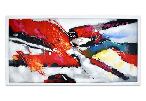 ADM - Dipinto su plexiglass 'Astratto' - Colore Rosso - 64 x 124 x 4 cm