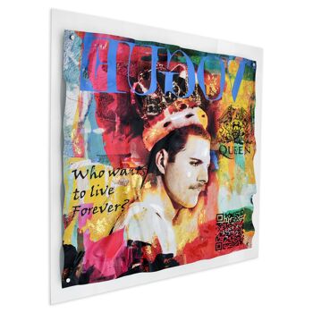 ADM - Tableau 'Hommage à Freddie Mercury' - Couleur multicolore - 80 x 84 x 5 cm 7