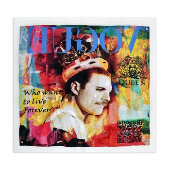 ADM - Tableau 'Hommage à Freddie Mercury' - Couleur multicolore - 80 x 84 x 5 cm 1