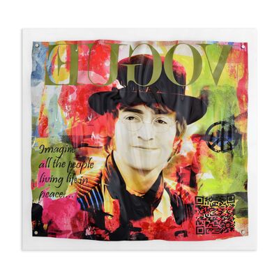 ADM - Cuadro 'Homenaje a John Lennon' - Multicolor - 80 x 84 x 5 cm