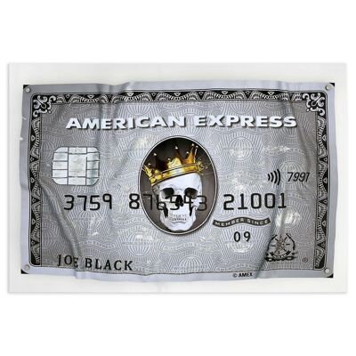 ADM - Quadro 'Carta American Express Teschio' - Colore Grigio - 62 x 92 x 5 cm