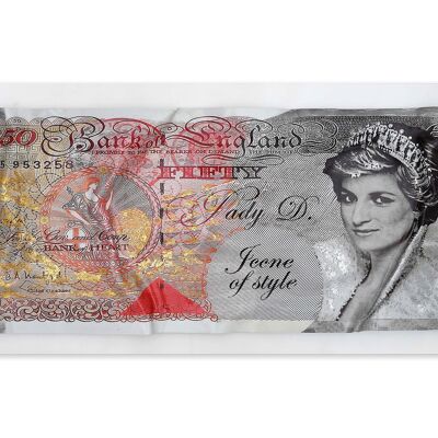 ADM - Impression sur plexiglas '50 Pounds Diana Spencer' - Multicolore - 44 x 98 x 5 cm