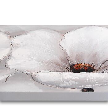 ADM - Tableau 'Fleurs blanches' - Couleur grise - 50 x 150 x 3,5 cm 5