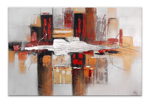 ADM - Dipinto 'Astratto' -  Colore Arancione - 80 x 120 x 3,5 cm
