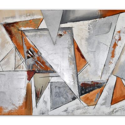 ADM - 'Triangles' painting - Multicolored color - 80 x 120 x 3,5 cm