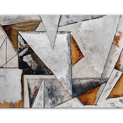 ADM - 'Triangles' painting - Multicolored color - 80 x 140 x 3,5 cm