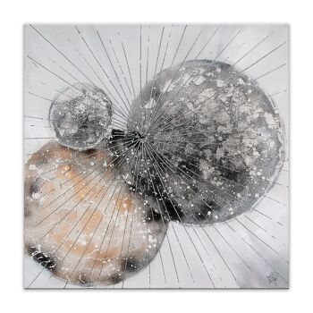 ADM - Tableau 'Abstract Spheres' - Couleur grise - 100 x 100 x 3,5 cm 1