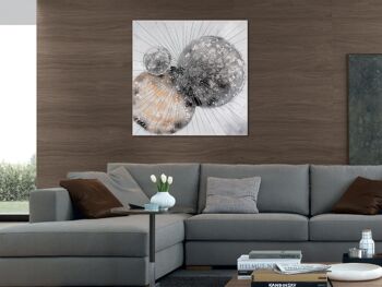ADM - Tableau 'Abstract Spheres' - Couleur grise - 100 x 100 x 3,5 cm 3