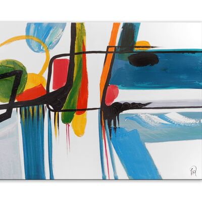 ADM - 'Abstract' painting - Multicolored color - 70 x 120 x 3,5 cm