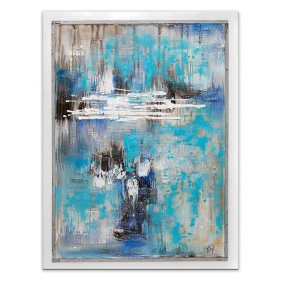 ADM - Cuadro 'Abstracto' - Color azul - 120 x 90 x 3,5 cm