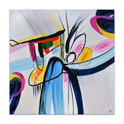 ADM - Tableau 'Abstrait' - Couleur multicolore - 100 x 100 x 3,5 cm