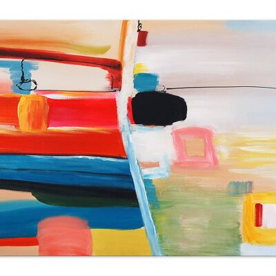 ADM - 'Abstract' painting - Multicolored color - 80 x 120 x 3,5 cm