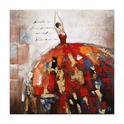 ADM - Tableau 'Femme' - Couleur multicolore - 100 x 100 x 3,5 cm