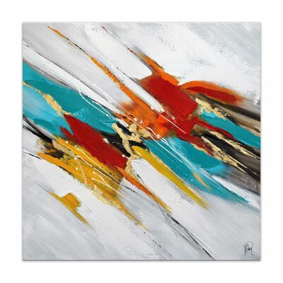 ADM - Tableau 'Abstrait' - Couleur multicolore - 100 x 100 x 3,5 cm