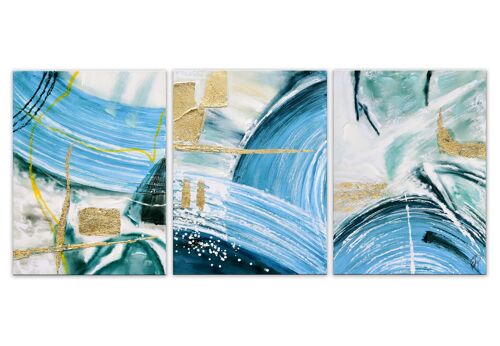 ADM - Dipinto 'Flussi variabili' - Colore Multicolore - 80 x 180 x 3,5 cm