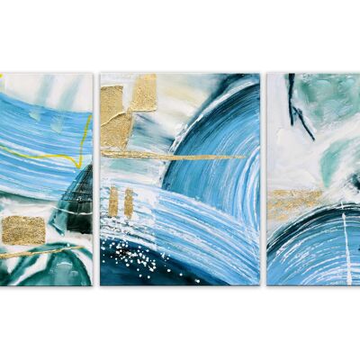 ADM - Dipinto 'Flussi variabili' - Colore Multicolore - 80 x 180 x 3,5 cm