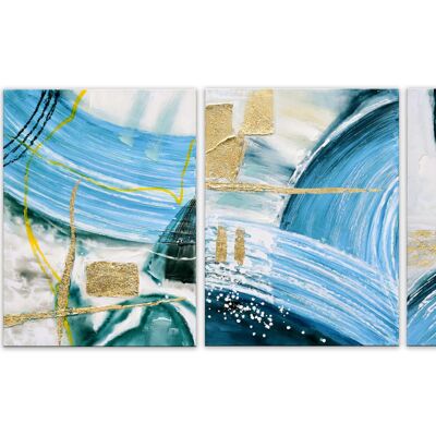 ADM - Gemälde "Variable Flows" - Mehrfarbig - 80 x 180 x 3,5 cm