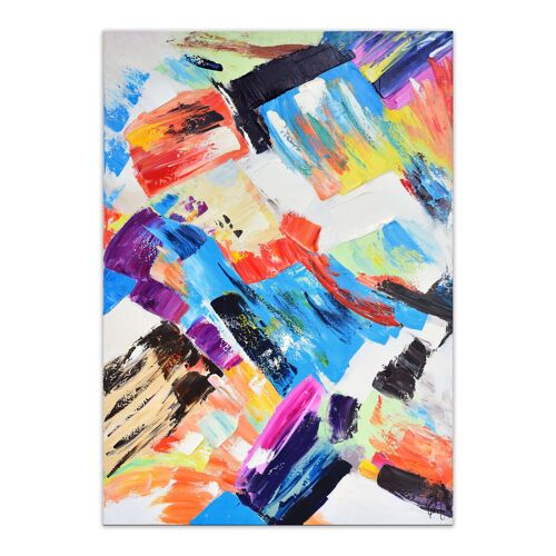 ADM - Dipinto 'Composizione di macchie di colore' - Colore Multicolore - 120 x 85 x 3,5 cm