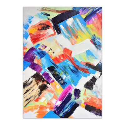 ADM - Gemälde 'Komposition von Farbflecken' - Mehrfarbig - 120 x 85 x 3,5 cm