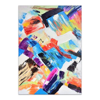 ADM - Tableau 'Composition de taches de couleur' - Couleur multicolore - 120 x 85 x 3,5 cm 1