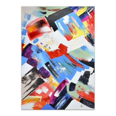 ADM - Dipinto 'Composizione di macchie di colore' - Colore Multicolore - 120 x 85 x 3,5 cm