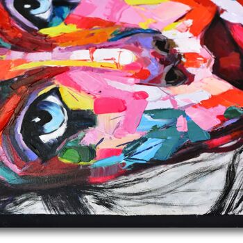 ADM - Tableau 'Visage d'une fille' - Couleur multicolore - 80 x 80 x 3,5 cm 5