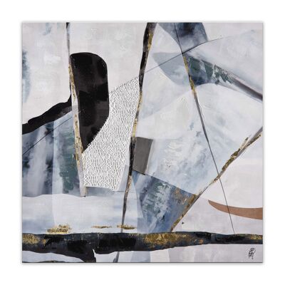 ADM - Impresión 'Abstract' - Color azul - 100 x 100 x 3,5 cm