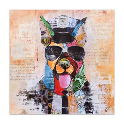 ADM - 'German Shepherd Pop Art' Print - Multicolored - 80 x 80 x 3.5 cm