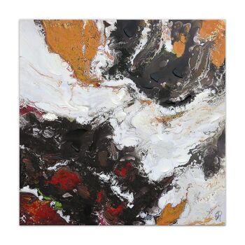 ADM - Affiche 'Abstract fluid mustard' - Couleur noire - 100 x 100 x 3,5 cm 4