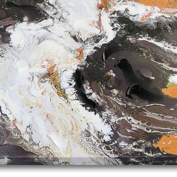 ADM - Affiche 'Abstract fluid mustard' - Couleur noire - 100 x 100 x 3,5 cm 5