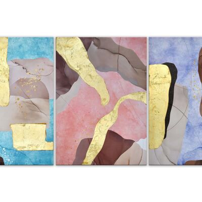 ADM - Druck 'Pastellfarbenkomposition' - Mehrfarbig - 85 x 180 x 3,5 cm