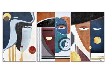 ADM - Affiche 'Composition de visages abstraits' - Couleur multicolore - 90 x 180 x 3,5 cm 4