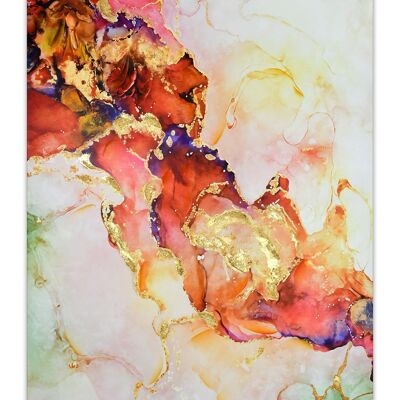 ADM - Stampa 'Astratto splatter technique' - Colore Multicolore - 120 x 80 x 3,5 cm