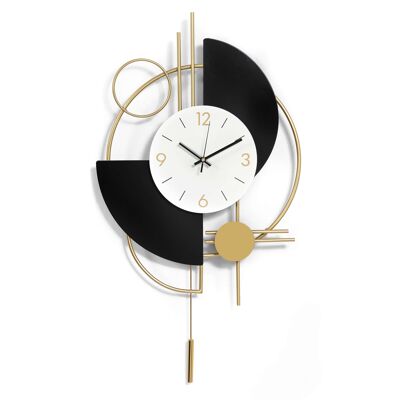 ADM - Orologio da parete 'Geometric Fantasy' - Colore Oro2 - 77 x 42 x 5 cm