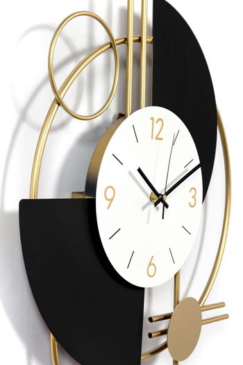 ADM - Horloge murale 'Geometric Fantasy' - Couleur Or2 - 77 x 42 x 5 cm 3