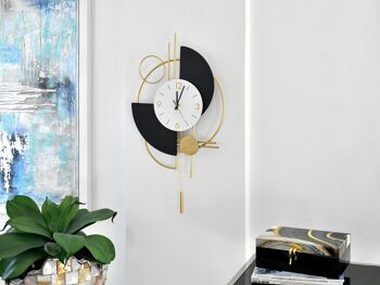 ADM - Horloge murale 'Geometric Fantasy' - Couleur Or2 - 77 x 42 x 5 cm 4