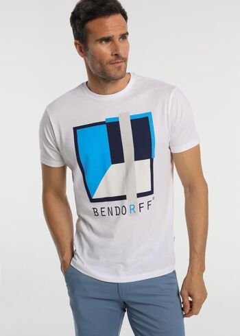 T-shirts BENDORFF pour hommes en été 20 | 100% COTON | blanc