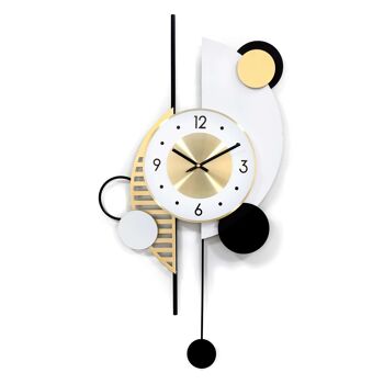 ADM - Horloge murale 'Geometric Creation' - Couleur or - 70 x 39 x 4 cm 5