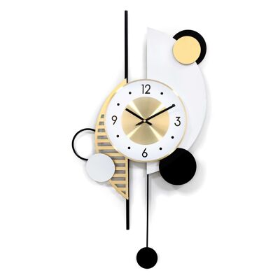 ADM - Reloj de pared 'Creación Geométrica' - Color dorado - 70 x 39 x 4 cm