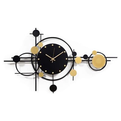 ADM - 'Futurism' wall clock - Black color - 47 x 80 x 5 cm