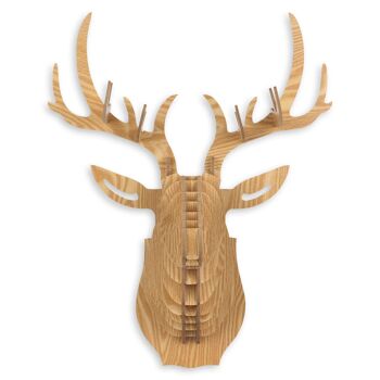 ADM - Trophée Puzzle 'Cerf' - Couleur Bois - 64 x 49 x 35 cm 2